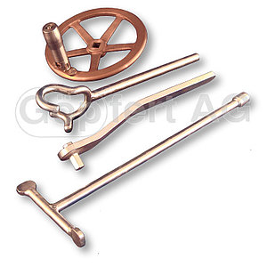 Multi purpose key DIN 87310, Key for handwheels DIN 87311, Flat-ended key DIN 87312 and handwheel